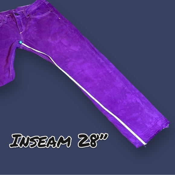 🎉HP🎉Originally NWT Aged White X-Boyfriend Jeans in Plum Swirl Dye. Size 27 - Picture 8 of 10